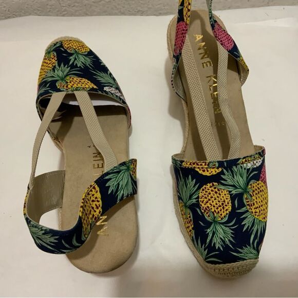 Anne Klein Abril Espadrille Wedge Sandal With Pineapples size 9.5 M - Picture 11 of 11